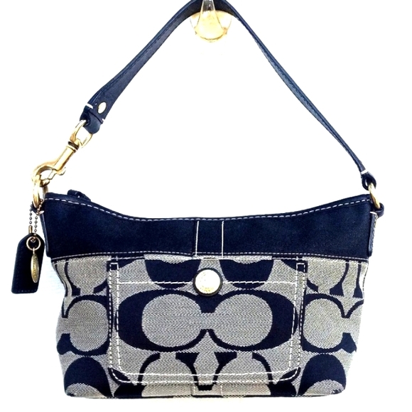 SOLD- Coach Signature Jacquard HandBag L0771 11688 - Picture 1 of 7